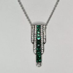 ad eBay - Art Deco Lab Created Diamond Revival Rhinestone Pendant In 14K White Gold Finish - Buy Now, click the link (eBay) Art Deco Green Jewelry With Diamond Accents, Green Art Deco Jewelry With Diamond Accents, Elegant Green Jewelry With Bling, Elegant Green Bling Jewelry, Formal Green Bling Jewelry, Art Deco Silver Jewelry With Rhinestones, Art Deco Silver Jewelry For May Birthstone, Art Deco Rhinestone Jewelry For Party, Art Deco Party Jewelry With Rhinestones