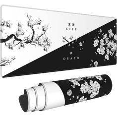 Black and White Cherry Blossom Gaming Mouse Pad 31.5 11.8 0.12 Inch Extra Large Keyboard Mouse Mat XL Non-Slip Rubber Base Personalized Desk Pad for Home Computer Office Laptop Black And White Cherry Blossom, Computer Mat, Personalized Desk, White Cherry Blossom, Custom Mouse Pads, Keyboard Pad, White Cherries, Home Computer, Keyboard Mouse