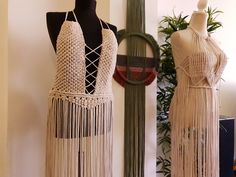 This macrame dress is made of cotton in beige color. You can wear this beautiful hand made dress as a beach wear, festival dress, etc. This boho dress is S size Model dimensions: Bust 31", Waist 24", Hip 35" If you have an other size, please text me your dimensions I can make it with your dimensions. Also you can choose a custom color of this beach dress. Please text me before custom order. Feel like a Goddess in this dress! Beige Sleeveless Crochet Dress For Festival, Festival Beige Dresses With Tassels, Beige Tassel Festival Dress, Beige Tassel Dress For Festival, Beige Festival Dress With Tassels, Beige Bohemian Party Dress, Beige Bohemian Dress With Fringe, Macrame Dresses, Crazy Party