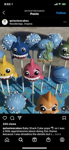 an image of shark cake pops on twitter