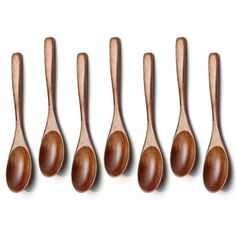 Sustainable alternative: Replace plastic or metal spoons with our eco-friendly wooden spoons for a greener option. Versatile use: Perfect for cooking, serving, and eating, these mini wooden spoons are also great for small spice jars, bath salts, and DIY projects. Durable and long-lasting: Crafted from strong wood, our spoons resist splintering and are built to last. Beautiful design: Elevate your kitchen experience with our beautifully crafted wooden spoons, featuring a minimalist design that sh Small Wooden Spoons, Wooden Ladle, Wooden Cooking Utensils, Bamboo Utensils, Wooden Kitchen Utensils, Wooden Spatula, Spoons Set, Green Choices, Kitchen Utensil Set