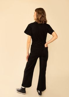 When you want to look good with minimal effort. The Logan Jumpsuit has short-sleeves and a button closure with the perfect wide leg fit. Throw her on when a Thursday feels like a Monday and you don't know what to wear. Relaxed Fit Denim Jumpsuit For Work With Short Sleeves, Relaxed Fit Jumpsuits And Rompers With Short Sleeves, Relaxed Fit Short Sleeve Jumpsuits And Rompers For Work, Short Sleeve Denim Jumpsuit For Work, Relaxed Fit Short Sleeve Jumpsuits For Work, Black Relaxed Fit Denim Jumpsuit For Work, Wide Leg Jumpsuits With Button Closure For Work, Chic Short Sleeve Relaxed Fit Denim Jumpsuit, Don't Know What To Wear