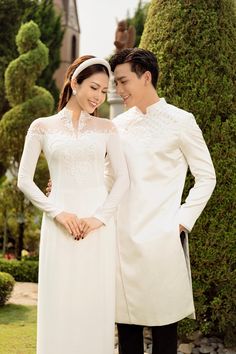 Ao Dai Men, Typical Girl, Lace Beading, Elegant Couple, Garment Cover, Fabric Ideas