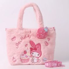 Very Cute! Never Used. Bundle And Save On Shipping Free Gift With Purchase Fluffy Bags, Sanrio Tote, Fluffy Purse, Gloves Aesthetic, Sanrio Fashion, Cinnamoroll Plush, Sanrio Bag, Kawaii Store, Cartoon Bag