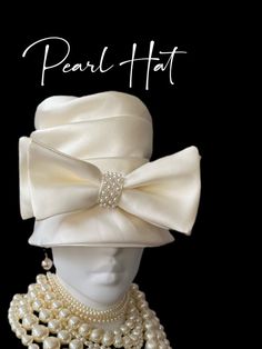 AFK-611 – harrietrosebudhats Dressy Hats, Spring Hat, Spring Hats, Rhinestone Bow, Hat Pins, Satin Fabric, Hat Fashion, Fashion Women, Vogue