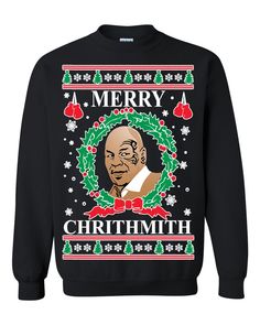 Christmas Ugly Sweater, Ugly Christmas Sweaters, Funny Christmas Sweaters, Ugly Christmas Sweater Funny, Funny Sweaters, Party Funny, Funny Christmas Shirts, Mike Tyson, Holiday Sweater