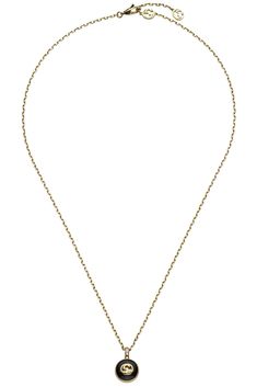 Find GUCCI Black Onyx Diamond Pendant Necklace In Metallic Gold on Editorialist. Gucci Black Onyx Diamond Pendant Necklace in Metallic Gold Gucci interlocking G necklace in 18K yellow gold, onyx and diamond. Made in Italy. Lobster clasp closure. 1 diamond / .012 ct G-H Color with VVS1-VVS2 Clarity. Measures approx 16.5-17.7 in length Pendant .47 diameter. GUCC-WL102. YBB789340001. About the designer: Originally founded by Guccio Gucci in 1921, Gucci has become a go-to source for luxury leather goods as well as womenswear, menswear, and accessory collections. Under the romantic and eclectic direction of Alessandro Michele, Gucci is redefining luxury for the 21st century and represents the pinnacle of Italian craftsmanship. These collections include some of fashion’s most sought-after pieces Alessandro Michele Gucci, G Necklace, Guccio Gucci, Italian Craftsmanship, Alessandro Michele, Fine Watches, Diamond Pendant Necklace, Gucci Black, Leather Goods