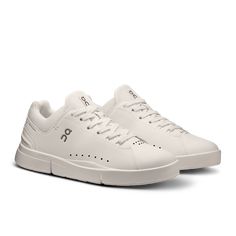 Clean lines, an improved fit and more cushioining make this tennis-inspired sneaker a true wardrobe staple. Easy to style. Easy to love | On Women's THE ROGER Advantage Lifestyle Shoe in White/Undyed, Size: 43. All day, tennis-inspired, matte upper Active Life, Travel. Performance All Day | Polyester Sporty Low-top Tennis Running Shoes, White Tennis Sneakers With Abzorb Midsole, White Tennis Sneakers With Perforated Toe Box, Functional Low-top Tennis Running Shoes, Tennis Low-top Running Shoes With Branded Insole, Functional Low-top Tennis Shoes, Low-top Tennis Running Shoes, Cushioned Lace-up Tennis Sneakers, Cushioned Lace-up Sneakers For Tennis