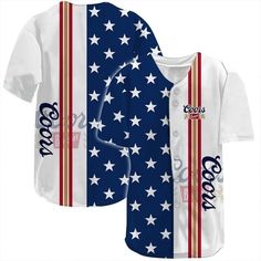 Coors Banquet Celebrates America's Independence Day Jersey Shirt, Coors Banquet Jersey, Coors Banquet clothes, Coors Banquet apparel, jersey shirt mens, jersey shirt brand beer, independence day Jersey shirt, fourth of july Jersey shirt, alcohol jersey shirt, beer jersey shirt, liberties jersey shirt White College Baseball Jersey For Summer, White Baseball Jersey For College In Summer, White Baseball Jersey For College Summer, White Jersey Top With Sublimation Print, Patriotic White Top With Sublimation Print, Coors Banquet Shirts, Independence Day American Flag Print T-shirt, America Independence Day, Sports T-shirt With Flag Print And Short Sleeves