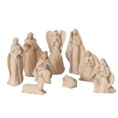 the nativity figurines have been made out of wood