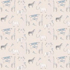 an animal themed wallpaper with zebras, giraffes, and elephants