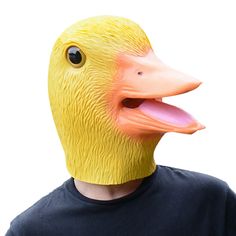 PRICES MAY VARY. Material：This duck mask is made of 100% natural latex, environmentally friendly and non-toxic. Size： Fits all - fits adult and big kids Heads. Novelty Mask: We have upgraded this mask to make it more suitable for use, to broaden the vision and ensure better breathing, This will add more joyful and active atmosphere to you. Rubber latex is elastic and stretchy, with plenty of space and breathability. Interesting Use: This animal duck mask suit for Halloween,christmas,easter,carni Duck Head, Duck Costume, Duck Halloween Costume, Horse Head Mask, Duck Mask, Duck Costumes, Mascaras Halloween, Halloween Costume Mask, Kids Head