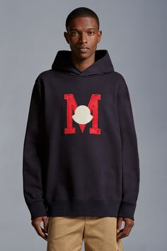 Crafted from the softest cotton fleece, this hoodie is featured in a soft, loose fit. The hooded sweatshirt is embellished with an embroidered monogram motif.