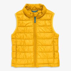 Gender neutral, machine washable kids lightweight puffer vests in a rainbow of vibrant colors. Shop sustainable, simpler clothes made for all kids. Yellow Puffer Vest, Under The Sea Animals, Puffer Vests, Adaptive Clothing, Marty Mcfly, Kids Wardrobe, Grown Ups, Outerwear Vest, Buy Buy Baby