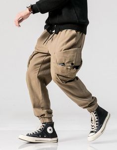 MOO Drop Crotch Cargo Trousers Pants Sirwal with elastic waist  in 3 colours Cargo Trousers Outfit, Trousers Outfit, Mens Jogger Pants, Street Style Outfits Men, Mens Casual Dress Outfits, Outfits With Converse, Stylish Mens Outfits