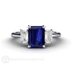 Sapphire Engagement Ring Emerald Cut, Blue Sapphire Wedding Ring, Earth Jewelry, Blue Wedding Rings, Ring Blue Sapphire, Blue Sapphire Engagement Ring, Sapphire Wedding Rings, Leaf Engagement Ring, Emerald Engagement Ring Cut