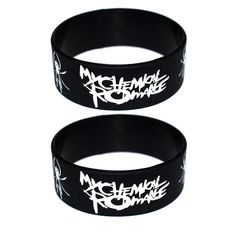 2 Never Used Em', Durable Rubber Silicone, Stretchy, Os Fits Most Adults, & Young Adults, Mcr Bracelet, 2010 Emo, Mcr Band, Scene Guy, Emo Accessories, Emo Fits, Band Bracelets, Conch Pearl, Ray Toro