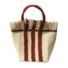 Hand woven bag in iraca palm, with double handle. Style it with punchy colour combos for a bold and glamorous take on fashion. Made in Colombia Handmade bag Color: Natural / Red Ochre, Natural / Green Composition: Woven Iraca Palm Dimensions: 14" width x 17" tall (including handles) x 3" handmade by Colombian artisans Product Code: AP-010-102 Top Handle Beach Bag With Braided Handles For Shopping, Shopping Beach Bag With Braided Top Handles, Shopping Beach Bag With Top Handle And Braided Handles, Woven Top Handle Beach Bag, Woven Top Handle Beach Bag For Shopping, Woven Top Handle Bags For Shopping, Woven Straw Top Handle Bag For Shopping, Red Double Handle Straw Bag For Travel, White Top Handle Beach Bag