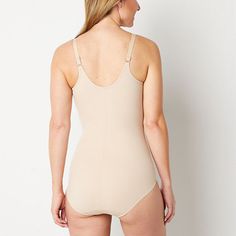 Contour your curves with Ambrielle women's LYCRA� FitSense� technology wirefree body briefer. This tag-free body shaper combines breathable fabric with a comfortable stretch for extra tummy control and firm support for all-around shaping.Closure Type: Hook & EyeConcerns: All OverSupport: Extra Firm SupportFiber Content: 66% Nylon, 34% SpandexFabric Description: KnitCrotch Fiber Content: 92% Cotton, 8% SpandexCare: Machine Wash, Tumble DryCountry of Origin: Imported Supportive Full Coverage Shapewear With Built-in Bra, Supportive Full Coverage Smoothing Bodysuit, Shaping Full Coverage Bodysuit, Supportive Full Coverage Swimwear Shapewear, Supportive Moderate Coverage Shapewear, Compressive Shapewear With Moderate Back Coverage, Supportive Solid Shapewear With Moderate Coverage, Shapewear Style Bodysuit With Full Coverage, Supportive Full Coverage Swimwear