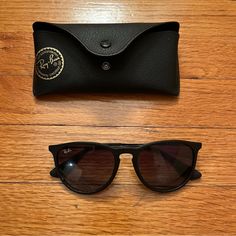 Good Condition. Comes With The Case, Paper Slip, And Unopened Cloth Casual Black Sunglasses For Everyday Use, Modern Black Sunglasses For Everyday Use, Modern Black Sunglasses For Everyday, Black Tinted Sunglasses For Everyday Use, Ray Ban Sunglasses, Colored Sunglasses, Ray Ban, Sunglasses Accessories, Ray Bans