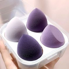 Beauty Blender Makeup Sponge Pack Details: Dimensions: 2.36" x 1.57" Materials: Hydrophilic Polyurethane Foam (Latex Free) Colors: Green, Purple, Pink Quantity in a Set: 4 pcs/box, 8 pcs/box Beauty Blender Set, Cushion Makeup, Beauty Blender Sponge, Alat Makeup, Blender Makeup, Makeup Blending, It Cosmetics Foundation, Beauty Blenders, Blush Beauty