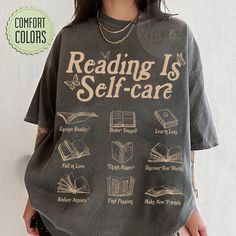 Reading is Self Care Sweatshirt, Bookish Mental Health Shirt, Read More Books Shirt, Book Lover Shirt, Book Shirt for Women,book Lovers Gift - Etsy Books Shirt, Book Shirt, Read More Books, Book Shirts, Shirt For Women, Lovers Gift, Book Lovers Gifts, Book Lover, Dye T Shirt