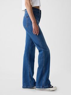 High Rise '70s Flare Jeans | Gap 70s Flare Jeans, Jeans Look, Dark Indigo, Pocket Jeans, High Rise Jeans, Stretch Jeans, New Woman, Toddler Boys, Flare Jeans