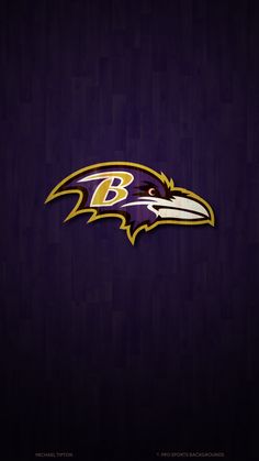 the baltimore ravens logo on a purple background