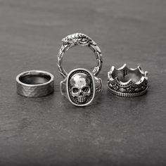 This mens silver ring is expertly crafted in the shape of a half jaw skull signet ring. Skull rings are both a symbol of power and fearlessness, and of a love for life. The skull itself represents death, which will one day visit us all. But this is not meant to haunt or scare us... rather, it should motivate us to live life to the fullest while we have this precious gift. So wear this skull ring as a memento, reminding you of the gift of having woken up today. Our silver mens jewelry makes a mas Mens Silver Wedding Bands, Mens Signet Ring, Mens Silver Ring, Love For Life, Symbol Of Power, Mens Skull Rings, Skull Rings, Wolves Pendants, Signet Ring Men