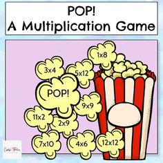 a cartoon movie with popcorn and the words pop in front of it, which are written on