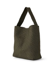 Designed with city girls in mind, Naghedi's new hobo handbag is chic and versatile, perfect for your on-the-go lifestyle. It's meticulously handwoven for a textured finish and features a coordinating interior zip pouch that's perfect for toting your everyday essentials. Wear with dresses or separates, this modern handbag will pair back to just about anything in your wardrobe. Woven Leather Satchel For On-the-go, Green Bags With Braided Handles For On-the-go, Modern Bags With Intrecciato Weave For Everyday Use, Modern Intrecciato Bag For Everyday, Modern Shoulder Bag With Intrecciato Weave For Daily Use, Modern Shoulder Bag With Intrecciato Weave, Versatile Pouch Bag With Braided Handles, Intrecciato Weave Hobo Shoulder Bag For On-the-go, Woven Leather Hobo Tote Bag For On-the-go