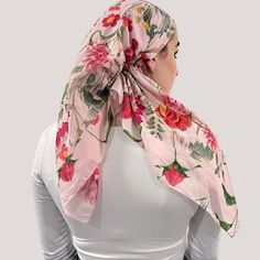 A soft cotton fabric with the prettiest pink floral pattern in the center complemented by a slightly different pink tulip pattern around the border. Velvet headband inside. Underneath the open back is a piece of material/ a regular pre-tied covering in one layer so it is not too heavy. You can tuck in the open layer for days you would like the classic pre-tied scarf look. Affirmation: "YOU ARE SAFE" The Valeri brand started with the desire to FEEL better. To gain our voice back through our struggles and to feel comfortable and beautiful while doing the powerful mitzvah of covering our hair. In our daily lives we are often surrounded by situations that can lead to worry, stress, and depression. The affirmation scarves were created to whisper to you an affirmation to remind you of how beauti Pink Bohemian Headscarf For Spring, Spring Beach Pink Headscarf, Pink Bohemian Headscarf For Summer, Pink Headscarf For Spring Beach Outing, Pink Headscarf For Beach In Spring, Casual Cotton Headscarf For Spring, Pink Casual Headscarf For Spring, Casual Pink Headscarf For Spring, Casual Pink Headscarf For Summer