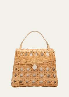 Cult Gaia Sybil Cutout Rattan Crossbody Bag Natural Bags With Bamboo Handle For On-the-go, Natural Color Bags With Bamboo Handle For On-the-go, Modern Natural Shoulder Bag With Bamboo Handle, Leather Top Handle Straw Bag With Detachable Strap, Natural Woven Leather Top Handle Bag, Natural Shoulder Bag With Detachable Strap For On-the-go, Modern Natural Straw Satchel Bag, Natural Straw Bag With Adjustable Strap For On-the-go, Everyday Bucket Bag With Bamboo Handle