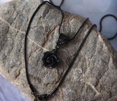 Absolutely black Necklace with snake chain and clay flower. Each petal of flower made by hand Flower's size approx 13 -15mm/0.5-0.6 in across Length of necklace is adjustable 17,5+ 2 in / 45 +5 cm Polymer clay isn't afraid of water, strong and flexible. Gorgeous gift as handmade item Metal bail in black color (Bails hole 6*4 mm/ 0,23*0,16 inch). ♥All my jewelry come in boxes or bags. If you are purchasing a gift I am happy to include personalized messages with your order. Please leave a note of Necklace Clay, Black Chain Necklace, Flower Statement Necklace, Black Velvet Choker, Black Choker Necklace, Sunflower Pendant, Jewelry Men, Clay Flower, Floral Jewelry