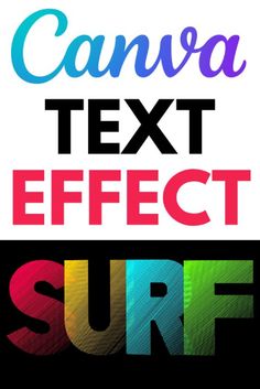 three different font styles that can be used to spell out the word's effect