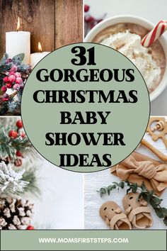 christmas baby shower ideas with text overlay