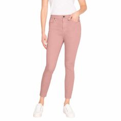 Nwt 6/28 Pink High Rise Bottoms For Work, Pink Stretch Cropped Pants, Pink Cropped Leg Trendy Bottoms, Pink Stretch Cropped Leg Pants, Pink Cropped Leg Bottoms For Fall, Ankle Grazer Jeans, Sassy Dress, Buffalo Jeans, French Pink