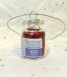 Decorate your tree with a 10 pack of handmade Botox Ornaments in real recycled Botox Vials. This 10 pack also includes a nice discount on the price. Grab yours before they sell out like they do every year. Botox Christmas Tree, Botox Christmas, Dermatology Office, Botox Cosmetic, Office Christmas, Dermatology, Sell Out, Marketing And Advertising, Ornament Decor