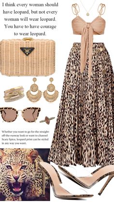 Leopard Style, Fashion Hacks Clothes, Dressy Outfits, Summer Fashion Outfits, Animal Prints