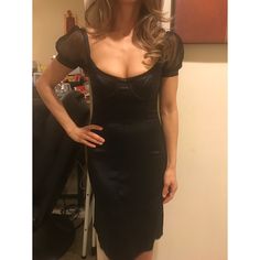 Brand: D&G Size: 38 Italian (Xs) Runs Small/Fitted Color: Color Style: Underwire Bust, Mesh Cap Sleeves Condition: Like New, Only Worn Once My Measurements: 5’2”, 110 Pounds, 26” Waist, 32/34b D&g Dress, 110 Pounds, Silk And Lace, Lace Cocktail Dress, Mesh Cap, Cocktail Dress Lace, Color Style, Black Silk, Cap Sleeves