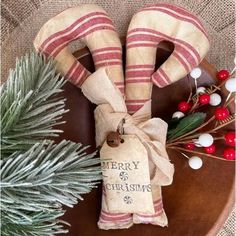 2 Piece Primitive Christmas Candy Cane Bundle | Antique Farmhouse Wood Star Tree Topper, Primitive Candy Canes, Fabric Candy Canes, Primitive Christmas Tree, Christmas Tree Pillow, Halloween Table Decorations, Quilted Christmas Ornaments, Holiday Wall Decor, Xmas Diy