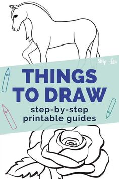 the cover of things to draw step - by - step printable guides