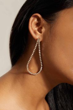 Sparkle Droplet Earrings on model Ettika Jewelry, Pilgrim Jewellery, Hue Leggings, Droplet Earrings, Pearl Cuff, Wax Hair Removal, Professional Skin Care Products, Back Necklace, Chain Anklet