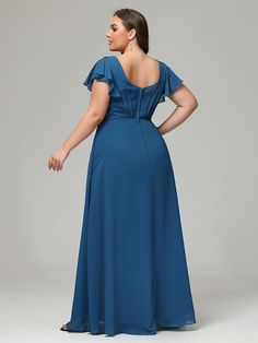 Look your best for your special day in this elegant V Neck Chiffon Plus Size Long Bridesmaid Dresses with Sleeves. Featuring a comfortable sleeved chiffon material, you can be sure to make a lasting impression. Perfect for all shapes and sizes, this dress is sure to be a hit for your special day. Long Bridesmaid Dresses With Sleeves, Off The Shoulder Plus Size, Ruffles Bridesmaid Dresses, Plus Size Bridesmaid Dresses, Bridesmaid Dresses Dusty Sage, Bridesmaid Dresses With Sleeves, Dusty Blue Bridesmaid Dresses, Mother Of The Bride Gown, Blush Bridesmaid Dresses