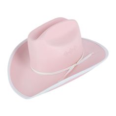 This western hat has an interior elasticized sweatband to provide you with the perfect fit and also has a 3-inch brim to help shade you from the sun. With its simple hatband that matches the trim on the brim, this ventilated hat is easy to pair with any outfit. One size fits most up to 21.5-inches. Made of Canvas Western Canvas, Light Pink Hat, Jack Hat, Hat With Ribbon, Girls Winter Hats, Canvas Hat, Pom Pom Beanie Hat, Western Hat