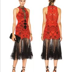 Jonathan Simkhai {$1,695} Red Orange Lace Crochet Sleeveless Midi Dress Size 2 Sleeveless Midi Dress, Jonathan Simkhai, Lace Crochet, Midi Dress Sleeveless, Red Lace, 2 Colours, New Dress, Size 2, Midi Dress