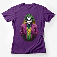 Comic Villain T-Shirt, Graphic Tee, Men's Women's Unisex, Casual Fashion, Villain Fan Art, Trendy Character Tee, Pop Culture Shirt, Unique Illustration, Bold Colors, Gift Idea Female T-Shirt Custom graphic T-Shirt.Customize your color Purple Graphic Tee Fan Merchandise, Purple Graphic Print T-shirt Crew Neck, Purple Cotton Top With Sublimation Print, Cotton Purple Top With Sublimation Print, Purple Character Print Short Sleeve Top, Purple Short Sleeve Top With Character Print, Pop Culture Shirt With Funny Print And Crew Neck, Pop Culture Funny Print Crew Neck Shirt, Pop Culture Crew Neck Top With Funny Print