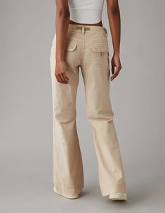 AE Low-Rise Baggy Flare Pant Tan Pants Outfit, Summer Pants Outfits, Fall Pants, Tan Pants, Flare Pant, Linen Pants Women, Do Better, Cargo Pants Women, Pants Outfit