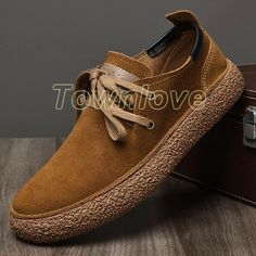 Men Fashion Flat Shoes Lace-Up Oxfords Faux Suede Leather Shoes Vintage New | eBay Wexleyjesus Shoes, Flat Shoes Men, Clarks Wallabees, Casual Shoes Men, Mens Walking Shoes, Men Suede, Leather Oxford Shoes, Shoes Comfortable, Leather Shoes Men