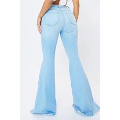 A pair of high rise flare jeans featuring short fringed leg openings, subtle distressed front, faux front pockets, two back pockets, and a 5 button up closure. Rise: 10.25" Inseam: 34" Model is 5'4" and wearing a size 3 Ture to size Trendy Dark Wash Flares With Frayed Hem, Distressed Wide Leg Flares For Fall, Distressed Wide-leg Flares For Fall, Spring Flares With Frayed Hem, Fall Denim Distressed Flares, Fall Distressed Denim Flares, Trendy Medium Wash Flares With Frayed Hem, Medium Wash Flare Bottoms With Frayed Hem, Trendy Distressed Flares For Spring